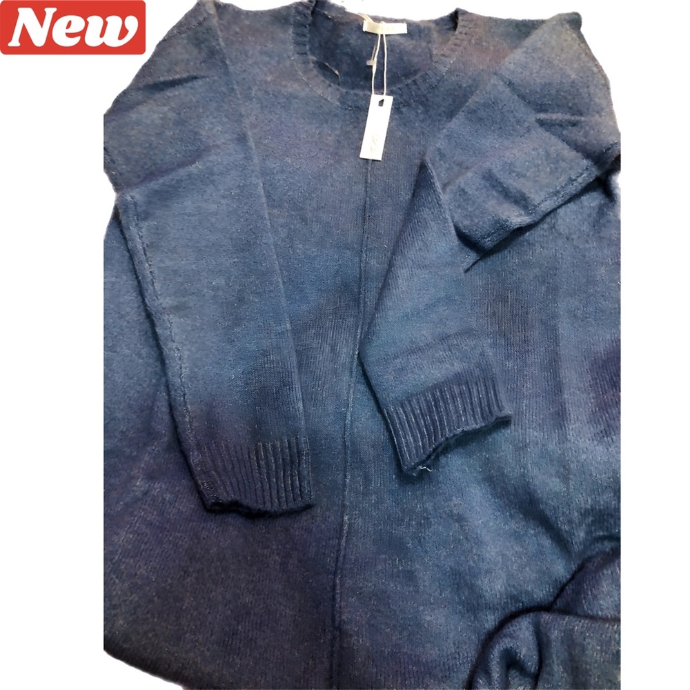 🛑CLEARANCE‼️ 🆕 STITCHDROP Center Seam Side Slit Sweater Dress periwinkle - Picture 9 of 13